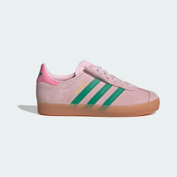 Adidas Gazelle Comfort Closure met Elastische Veters Kids Clear Pink / Court Green / Bliss Pink (JQ7837)