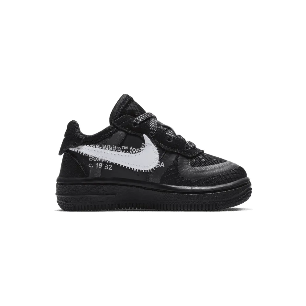 Nike x Off White Air Force 1 Low Black Kids (2018) (BV0853-001)