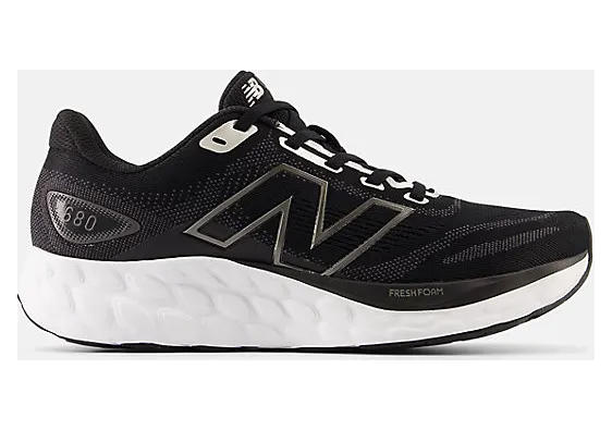 New Balance Fresh Foam 680v8 Black Light Gold Metallic Black Metallic (W680LK8)