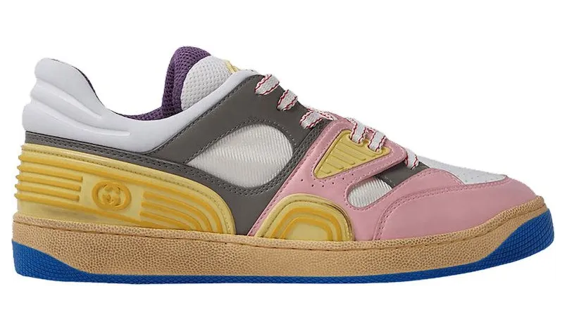Gucci Basket Low-Top Sneaker Yellow Pink Blue (700291 2SH90 5870)