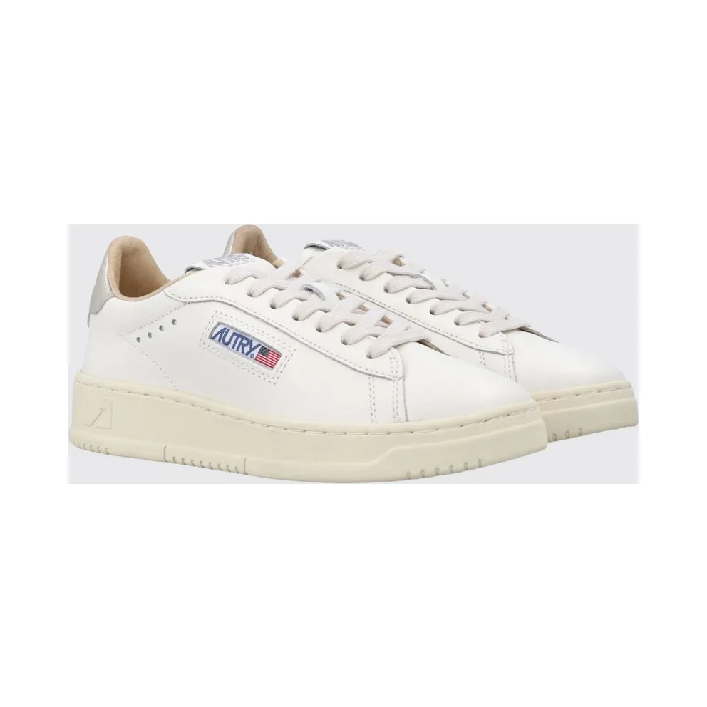 Autry Dallas Low Low-Top Sneakers in Smooth Cowhide Leather White (ADLWMR08)
