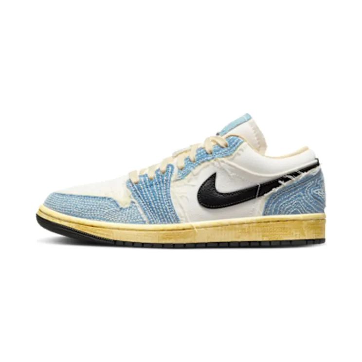 Air Jordan 1 Low SE Ashen Slate/Pale Ivory/Sesame/Black “Denim” (FN7670-493)