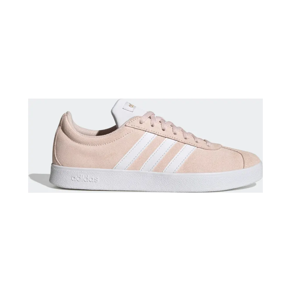 adidas VL Court 2.0 Suede Schuh Wonder Quartz / Cloud White / Gold Metallic (H06114)