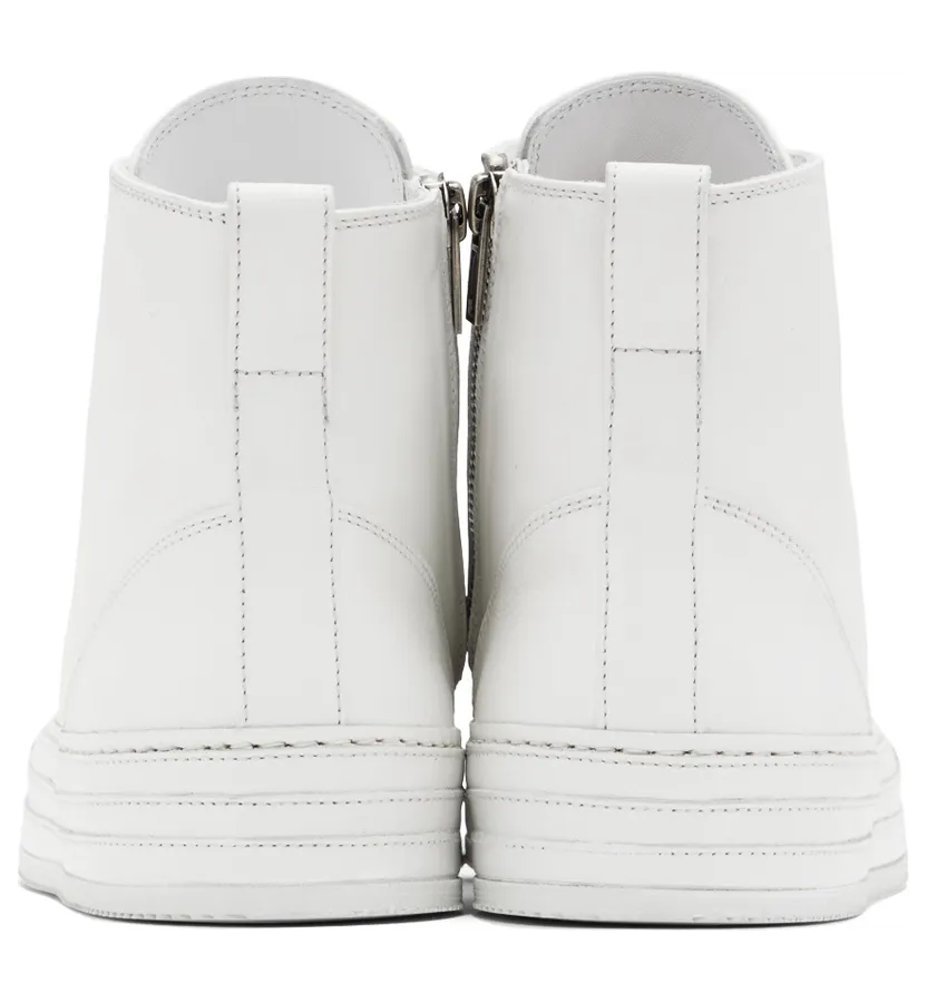 Ann Demeulemeester White Leather Raven Sneakers (2201-W-N01-385-001) (2)
