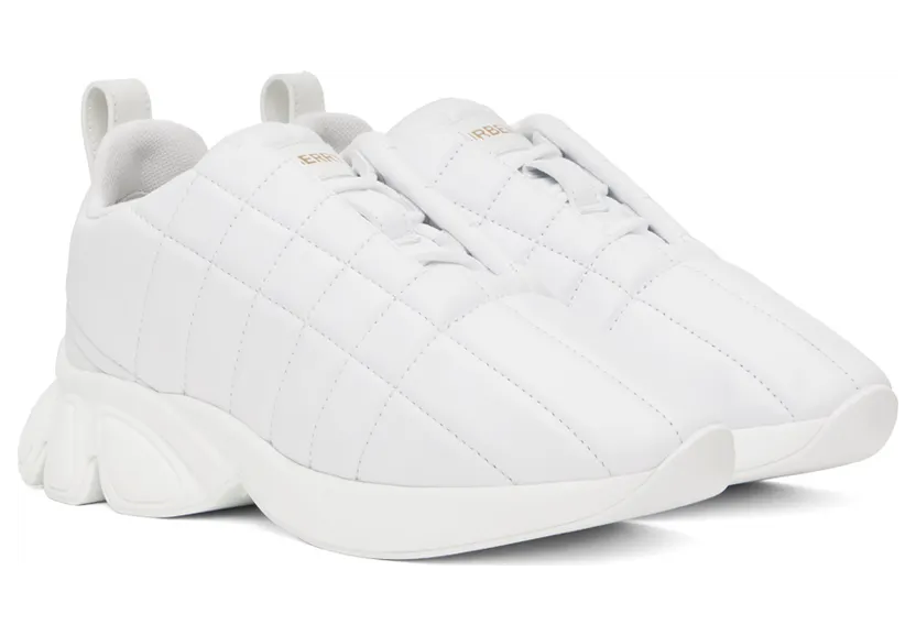 Burberry White Quilted Leather Sneakers (8056654) (4)