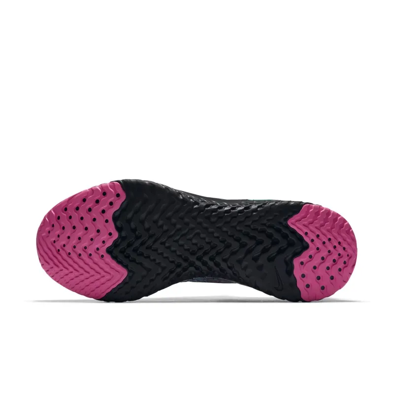 Nike Epic React Flyknit South Beach Black/Black-Hyper Jade-Laser Fuchsia (BV1572-001)