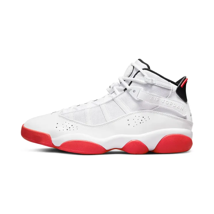 Jordan 6 Rings “White / Black / University Red” (322992-160)
