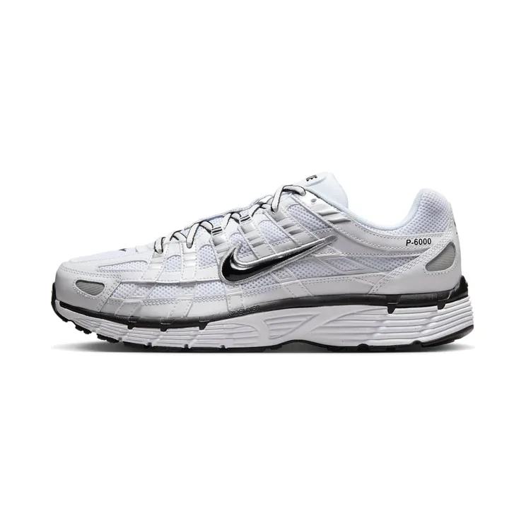 Nike P-6000 “White / Metallic Silver / Black” (CD6404-107)