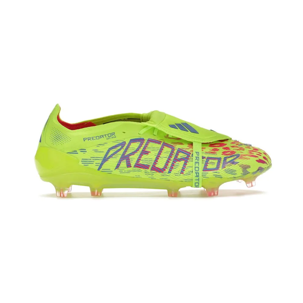 adidas Predator Elite Fold-over Tongue Firm Ground Boots “Lucid Lemon / Lucid Pink / Blue Fusion” (JH6421)