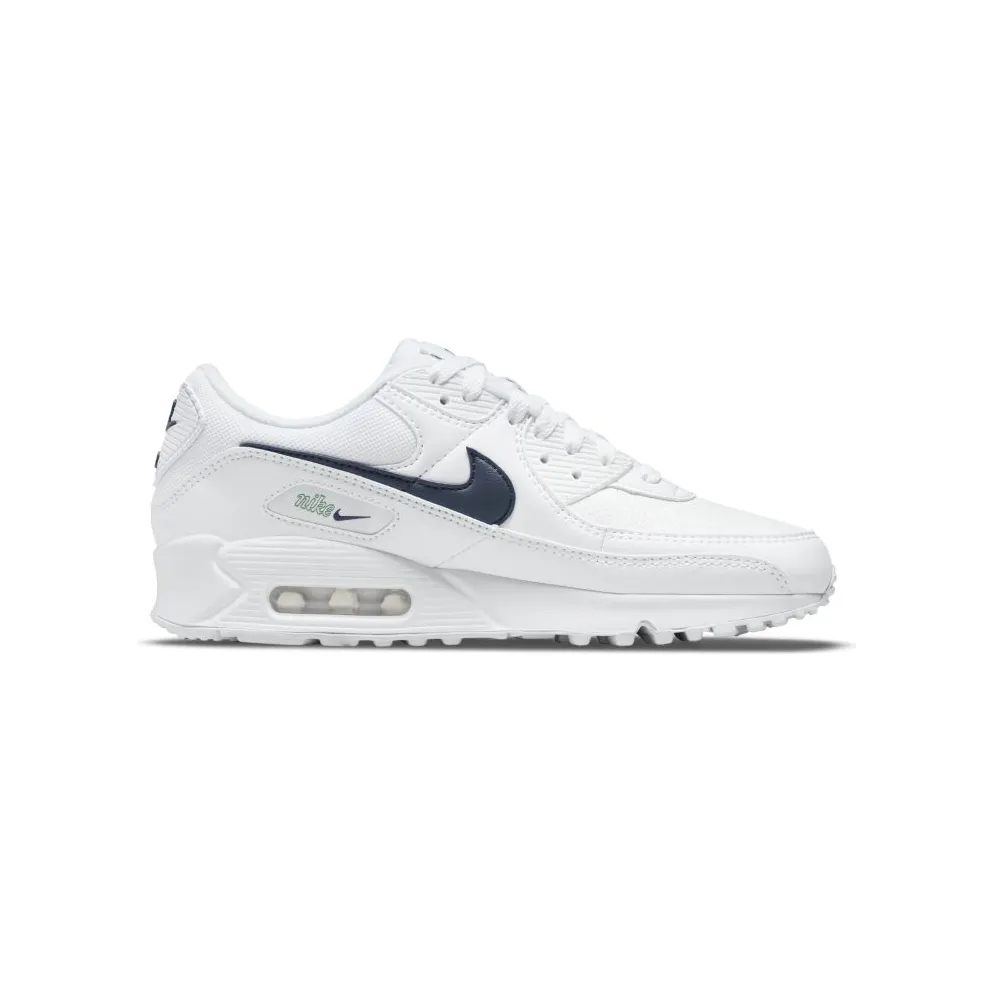 Nike Air Max 90 White Thunder Blue (W) “White / Green Noise / Pollen / Thunder Blue” (DH1316-101)
