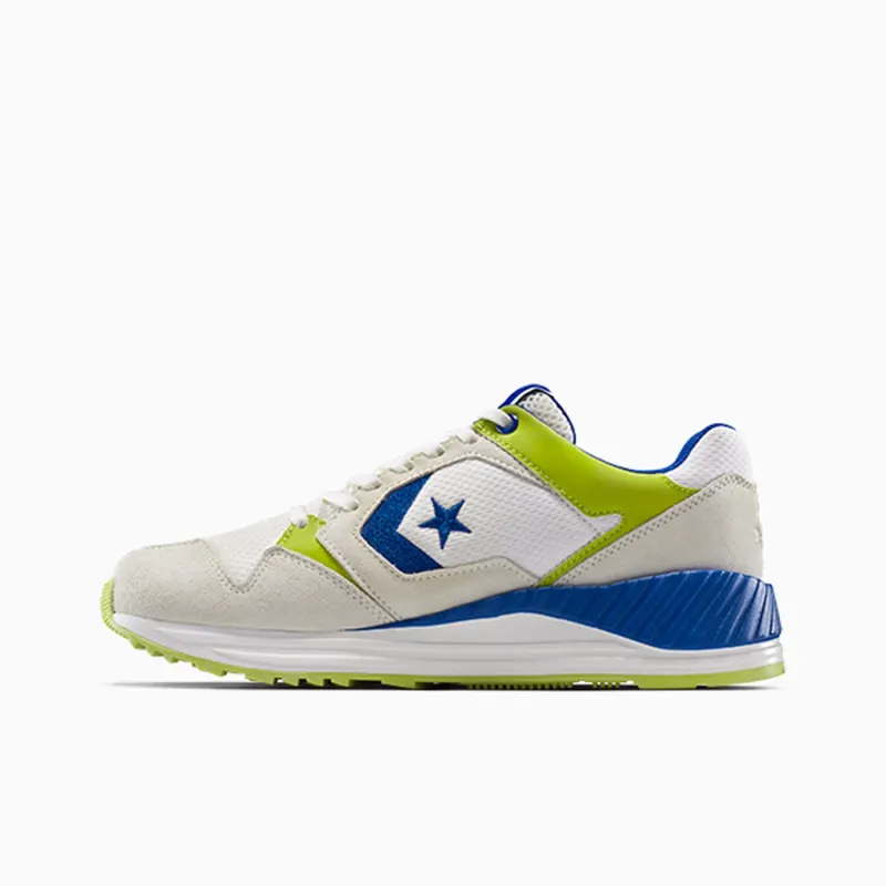 Converse Wave Trainer Ox Vintage White Blue Cartreuse (A13464C)