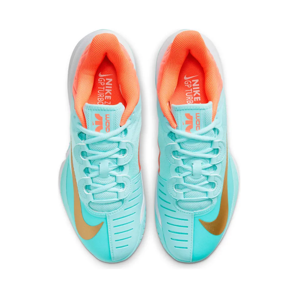 NikeCourt Air Zoom GP Turbo Hardcourt Blue “Copa / Bright Mango / White / Metallic Gold” (CK7580-400)