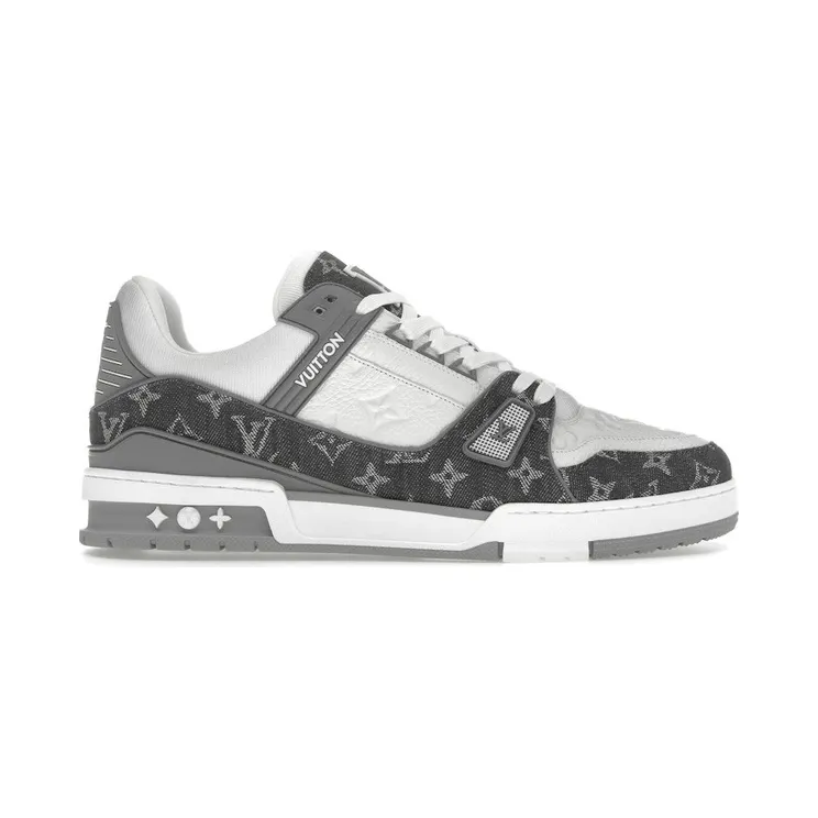Louis Vuitton Trainer Monogram Denim Grey White (1ADF58)