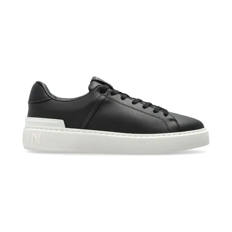 Balmain B-Court aus Glattleder “White” (HN1VI690LVTR)
