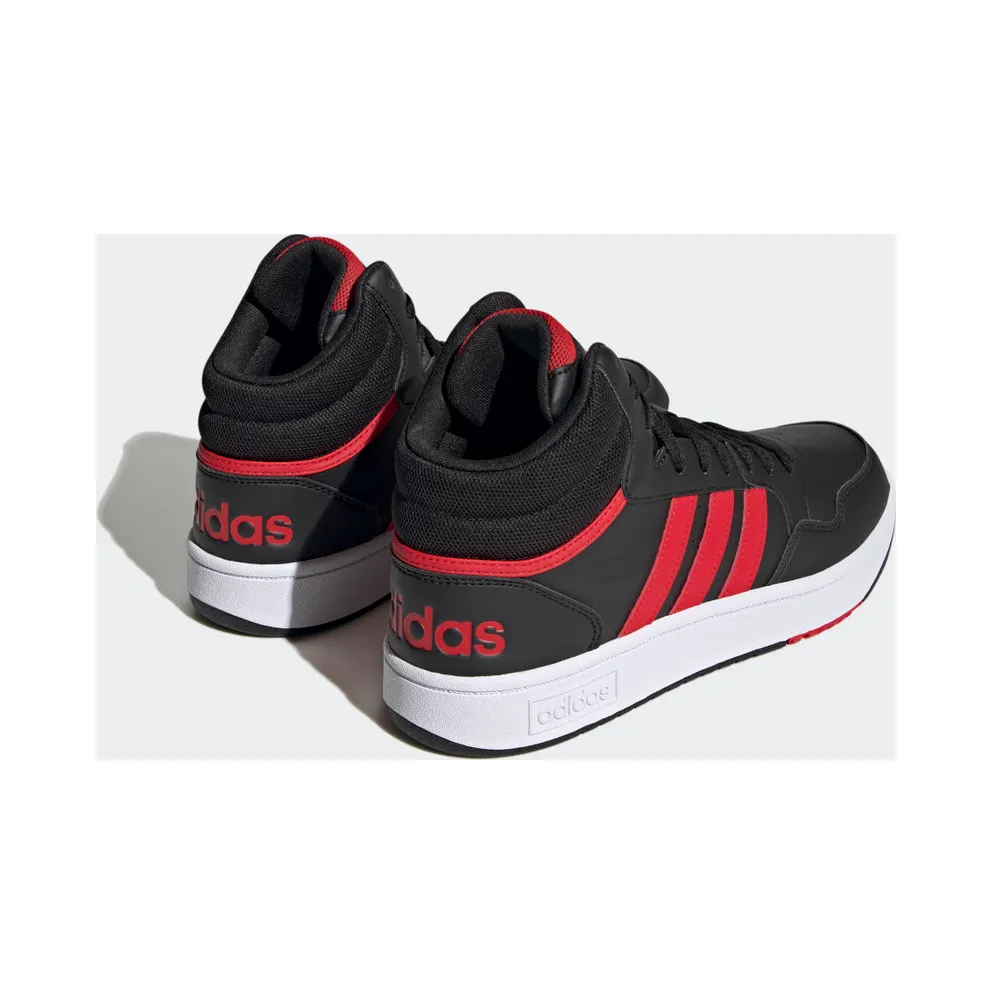 Adidas Hoops 3.0 Mid Lifestyle Basketball Classic Vintage Core Black / Better Scarlet / Cloud White (ID9835)