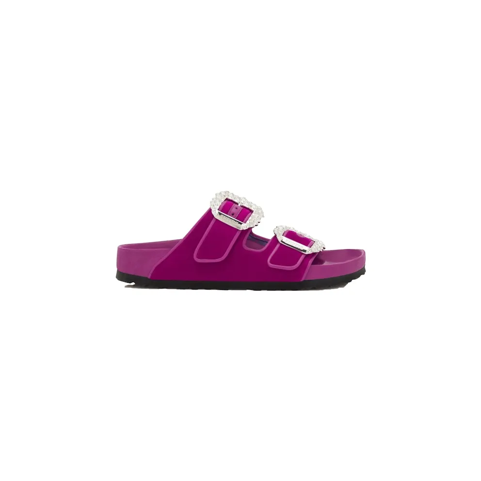 Birkenstock Arizona Manolo Blahnik Fuchsia Velvet (122-2129-0001)