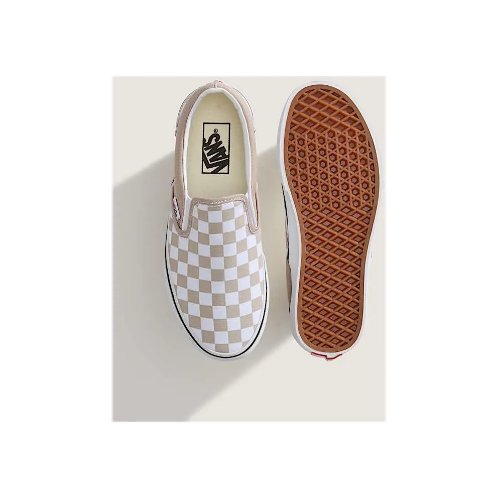 Vans UA Classic Slip-On Color Theory Checkerboard Mushroom (VN000D6YH2B)