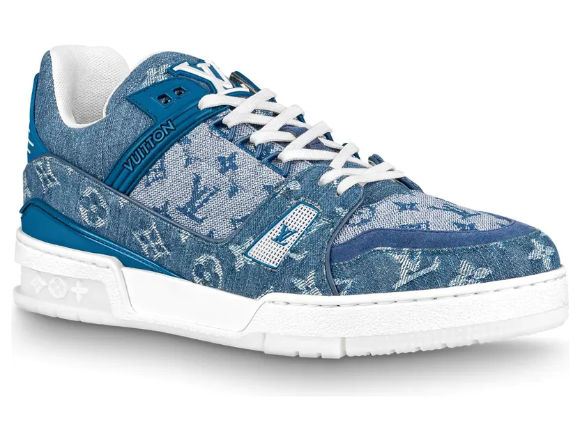 Louis Vuitton Trainer Sneaker Denim Monogram