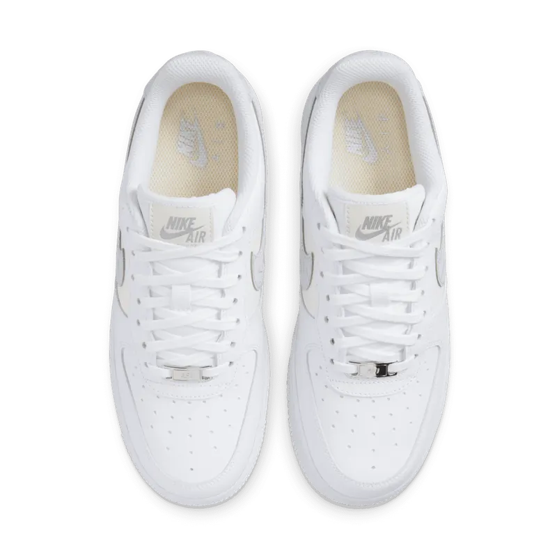 Nike Air Force 1 ’07 Mini Swooshes White Sail Metallic Silver Pure Platinum (W) (DV2237-100)