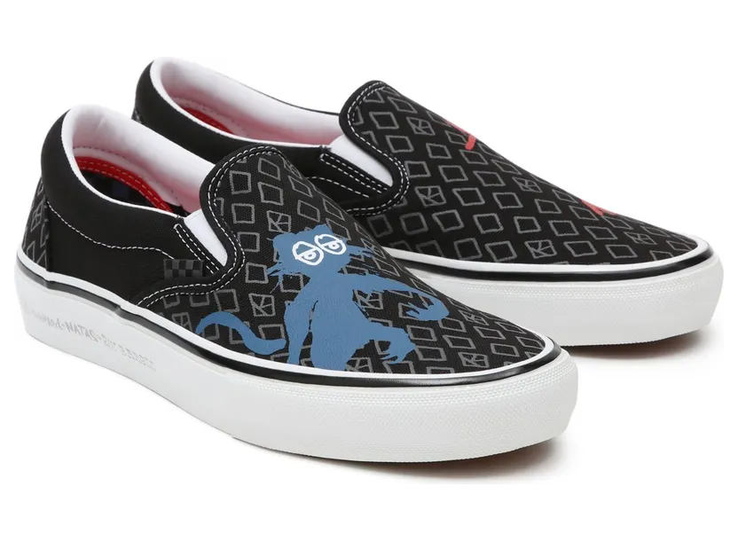 VANS Krooked By Natas For Ray Skate Slip-on Schoenen Zwart (VN0A5FCAAPM)