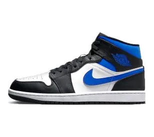 Air Jordan 1 Mid Black White Royal Blue (2021) (554724-140)