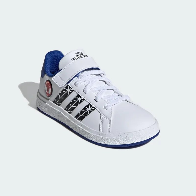 adidas Marvel’s Spider-Man Grand Court Kids’ Shoes Cloud White / Core Black / Royal Blue (IF0925)
