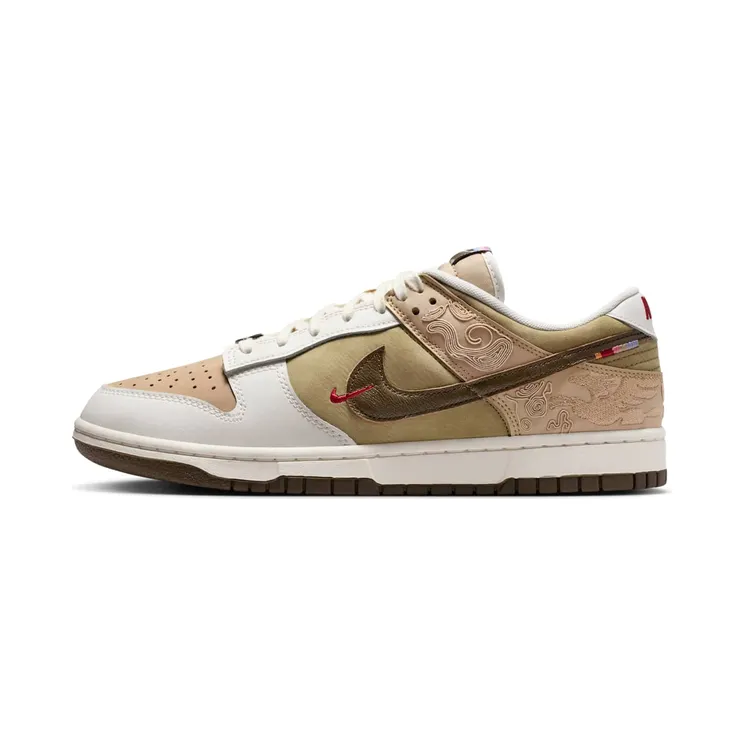 Nike Dunk Low Year Of The Horse “Linen / Phantom / Neutral Olive / Dark Hazel” (IQ1118-220)