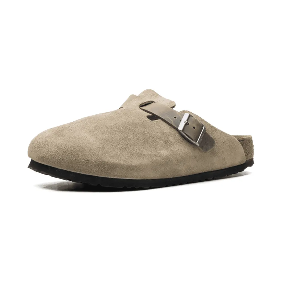 Birkenstock Boston “Mixed Leather Faded Khaki” (1031516)