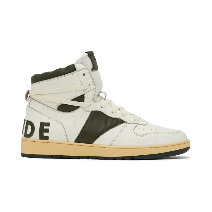Rhude SSENSE Exclusive White & Green Rhecess Hi Sneakers (RHSS22FO05178499)