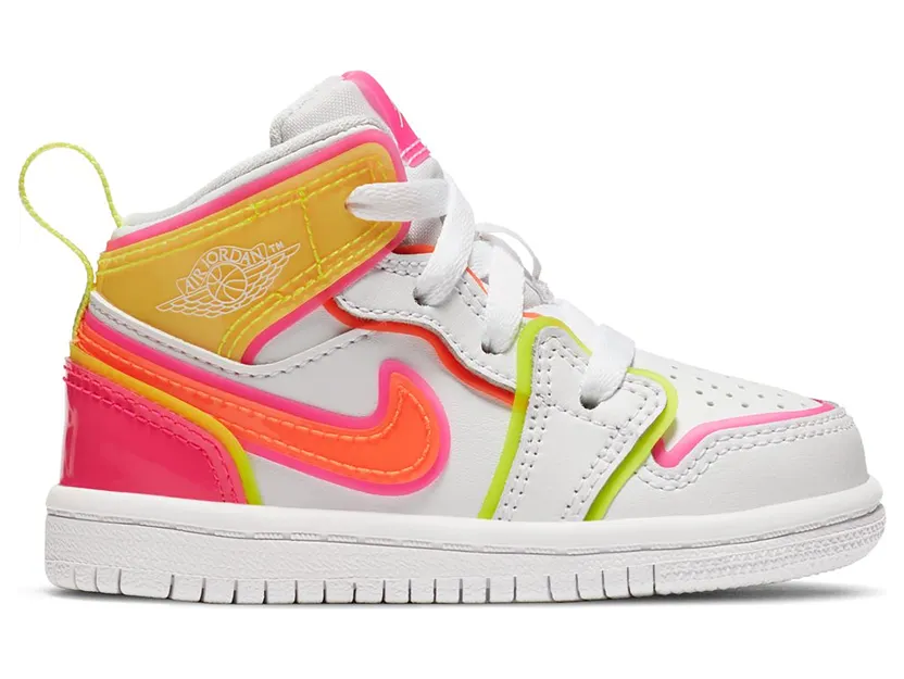 Air Jordan 1 Mid SE TD ‘Edge Glow’ White/Hyper Crimson/Pink Blast (CV4613-100)