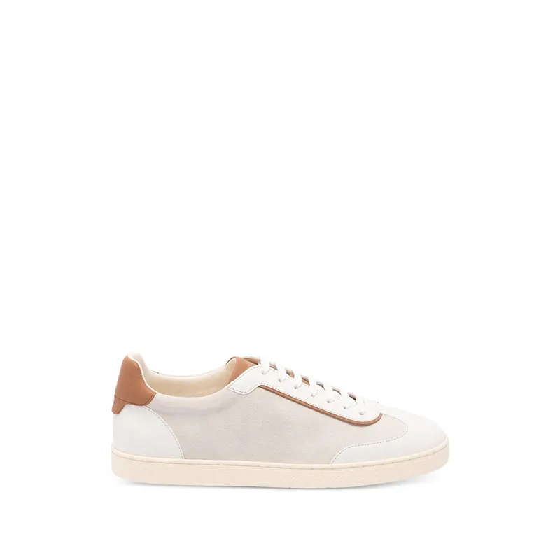 Brunello Cucinelli Leather Panelled Low-top “Neutrals” (MZULDGJ336 CEH67)