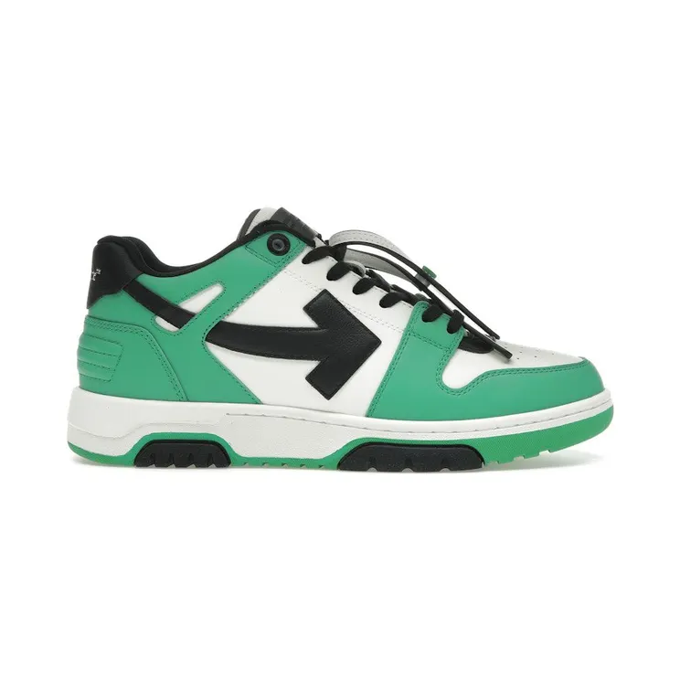OFF-WHITE Out Of Office “OOO” Low Tops Green Black (OMIA189S24LEA0065510)