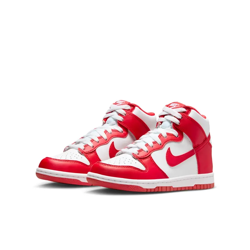 Nike Dunk High GS “Championship White Red (Red Tongue Tag)” (DB2179-115)