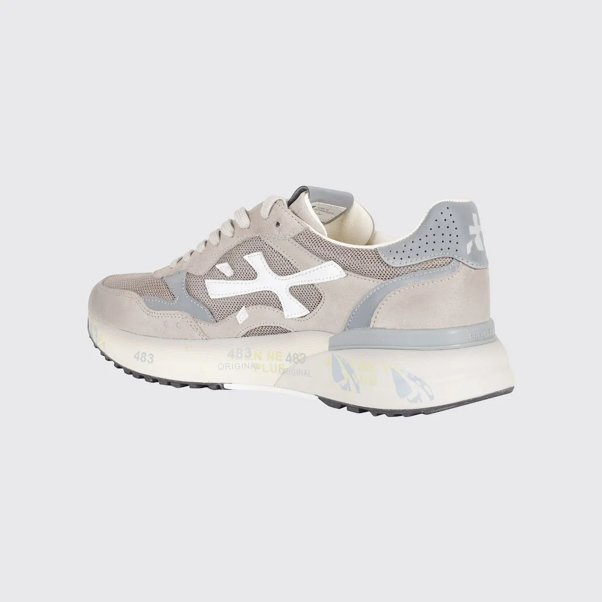 Premiata Mick Used Suede and Mesh Sneakers Brown (MICK018118) (2)