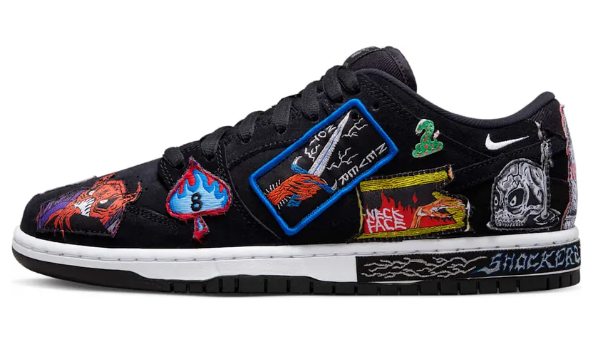 Nike SB Dunk Low Pro Black/Multi-Colour/White (DQ4488-001)