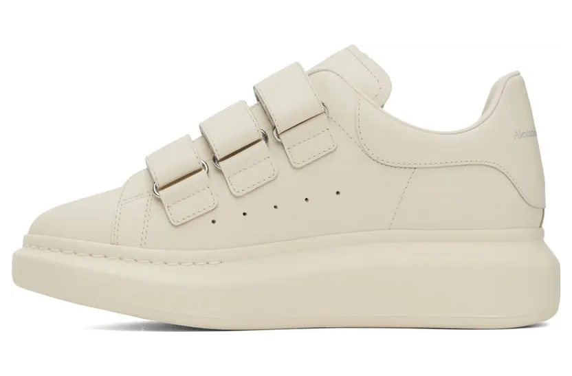 Alexander McQueen White Oversized Triple Strap 7704 VANILLA/VANILLA (727398WHTQ4) (3)