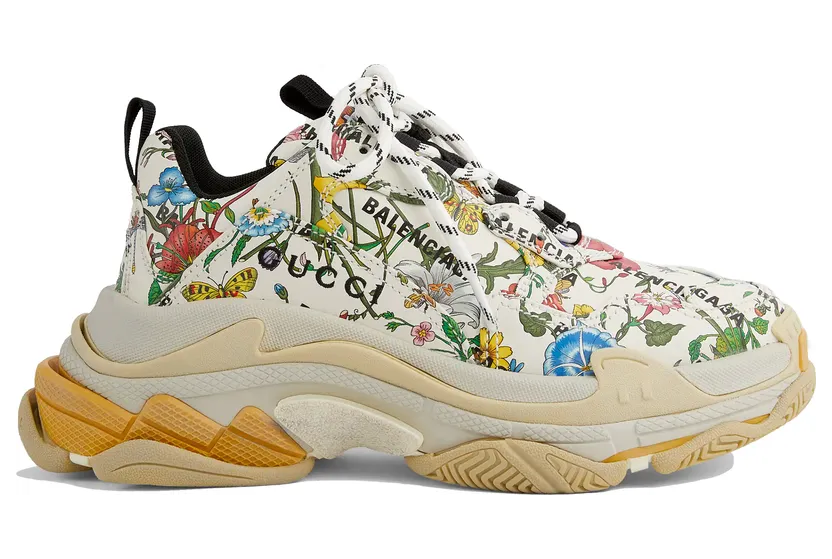 Gucci x Balenciaga The Hacker Project Triple S Flora Print (W) (677195UL110 8461)