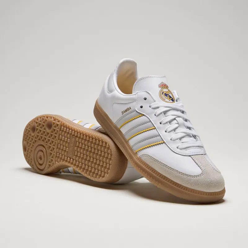 Adidas Samba Real Madrid Cloud White / Light Solid Grey / Gum (JQ4038)
