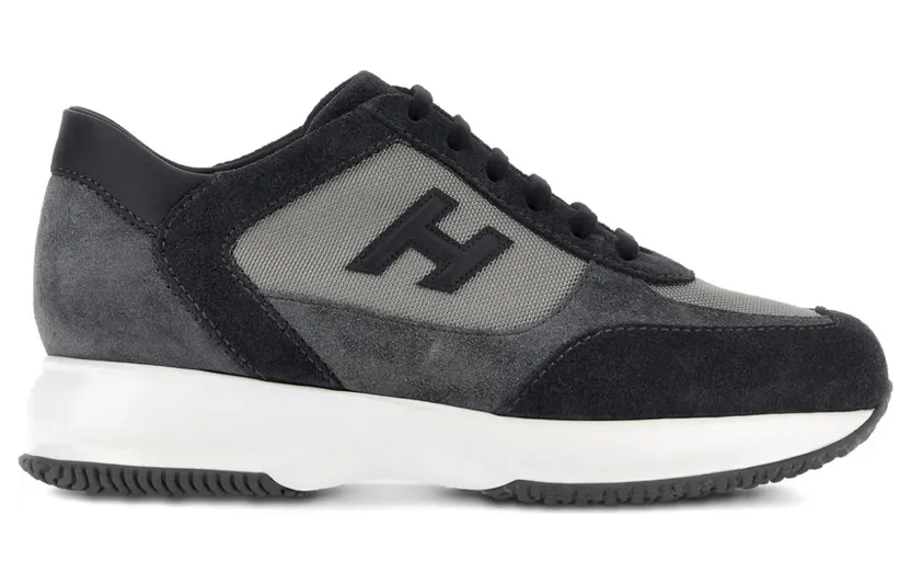 Hogan Interactive sneakers met logodetail – Grijs (HXM00N0I980UGO)