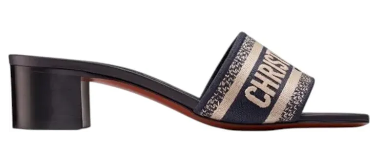 Dior Dway Slide Slippers Blue Black (KCQ244ERC_S56B)