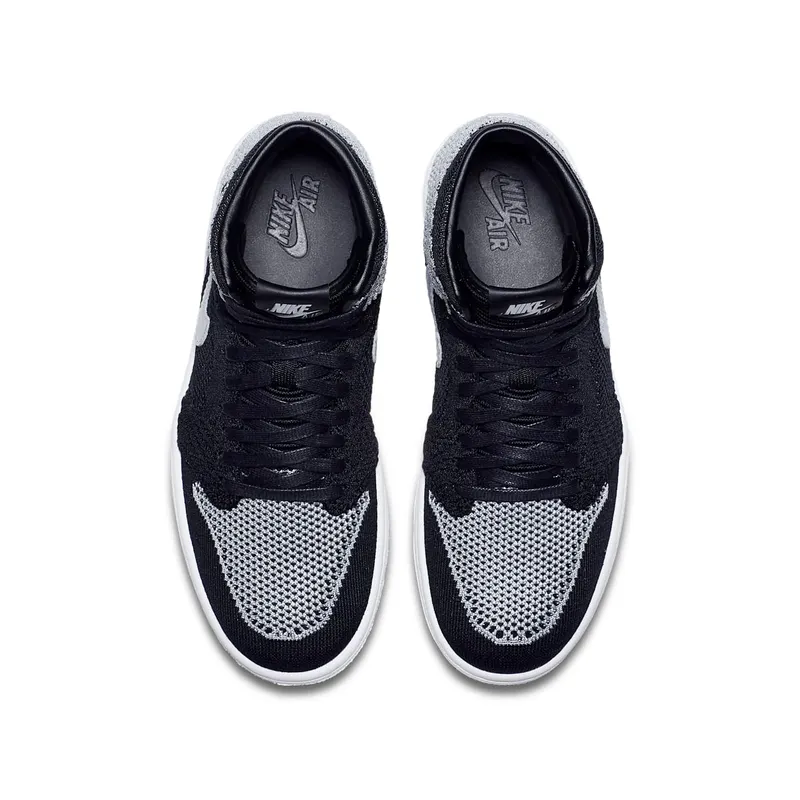 Jordan 1 Retro High Flyknit Shadow (GS) Black/Wolf Grey-White (919702-003)