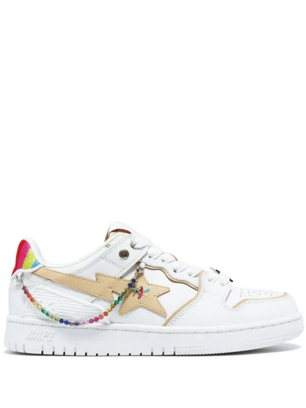BAPY BY *A BATHING APE® Sk8 Sta aus Leder – White (BPYFW22SN0094X)