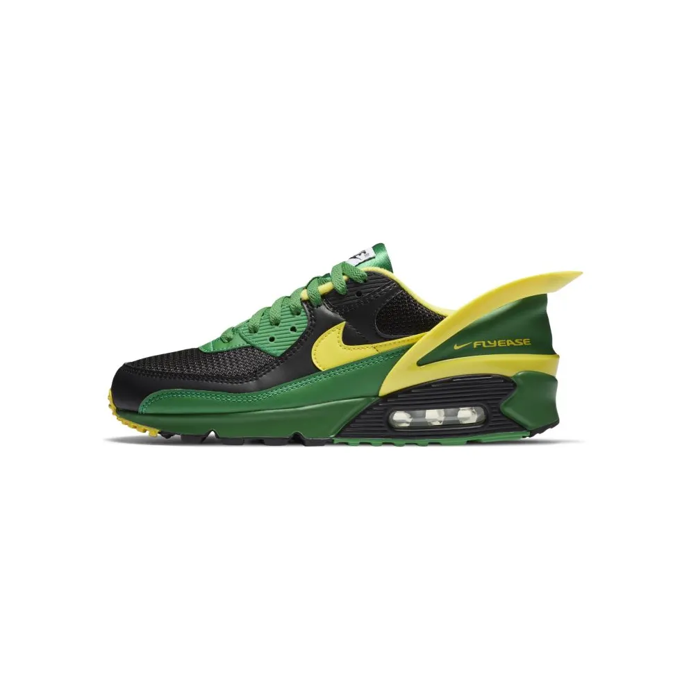 Nike Air Max 90 Flyease Oregon Black/Apple Green-Black-Yellow Strike (CZ4270-001)