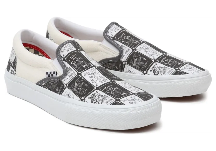 VANS Daniel Johnston Skate Slip-on Schoenen Grijs (VN0A5FCAAO7)