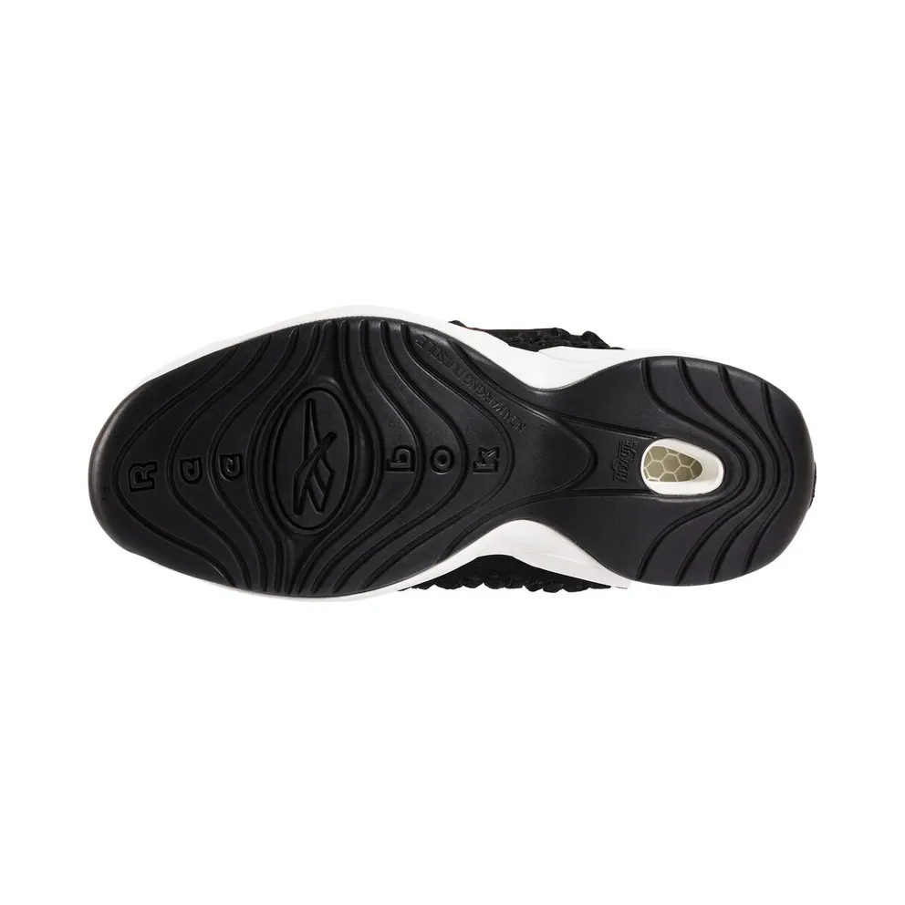 Reebok Question Mid Hall of Fame Black Braid Black/White (Other Brands Reebok)