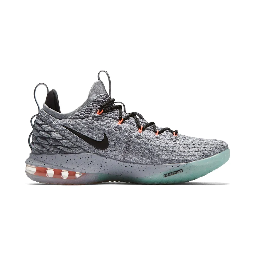 Nike LeBron 15 Low Melon Cool Grey/Black-Teal Tint-Sunset (AO1755-005)