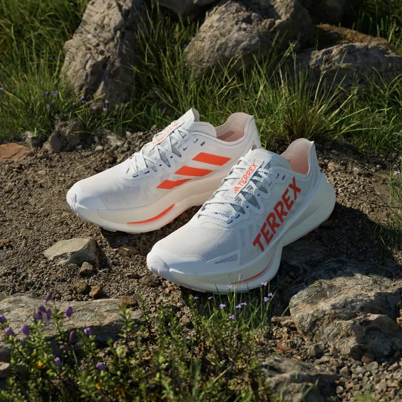 Adidas Terrex Agravic Speed Ultra Trail Running Cloud White / Impact Orange / Dash Grey (IH3764)