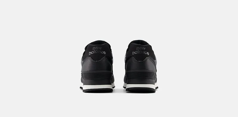 New Balance 574 Black Leather White Midsole (WL574IB2)