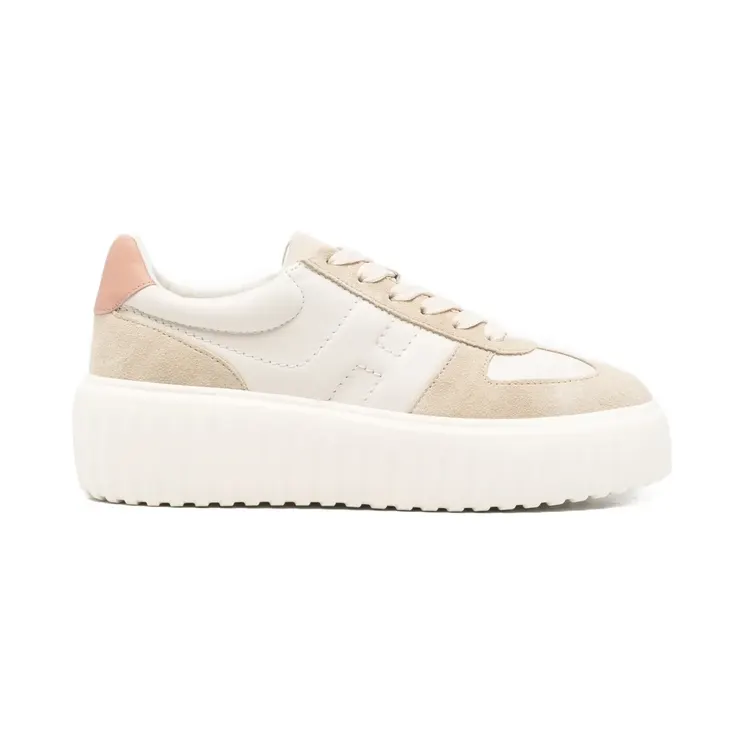 Hogan mit Plateausohle und H-Streifen Nude (HXW6450FY40UHC)