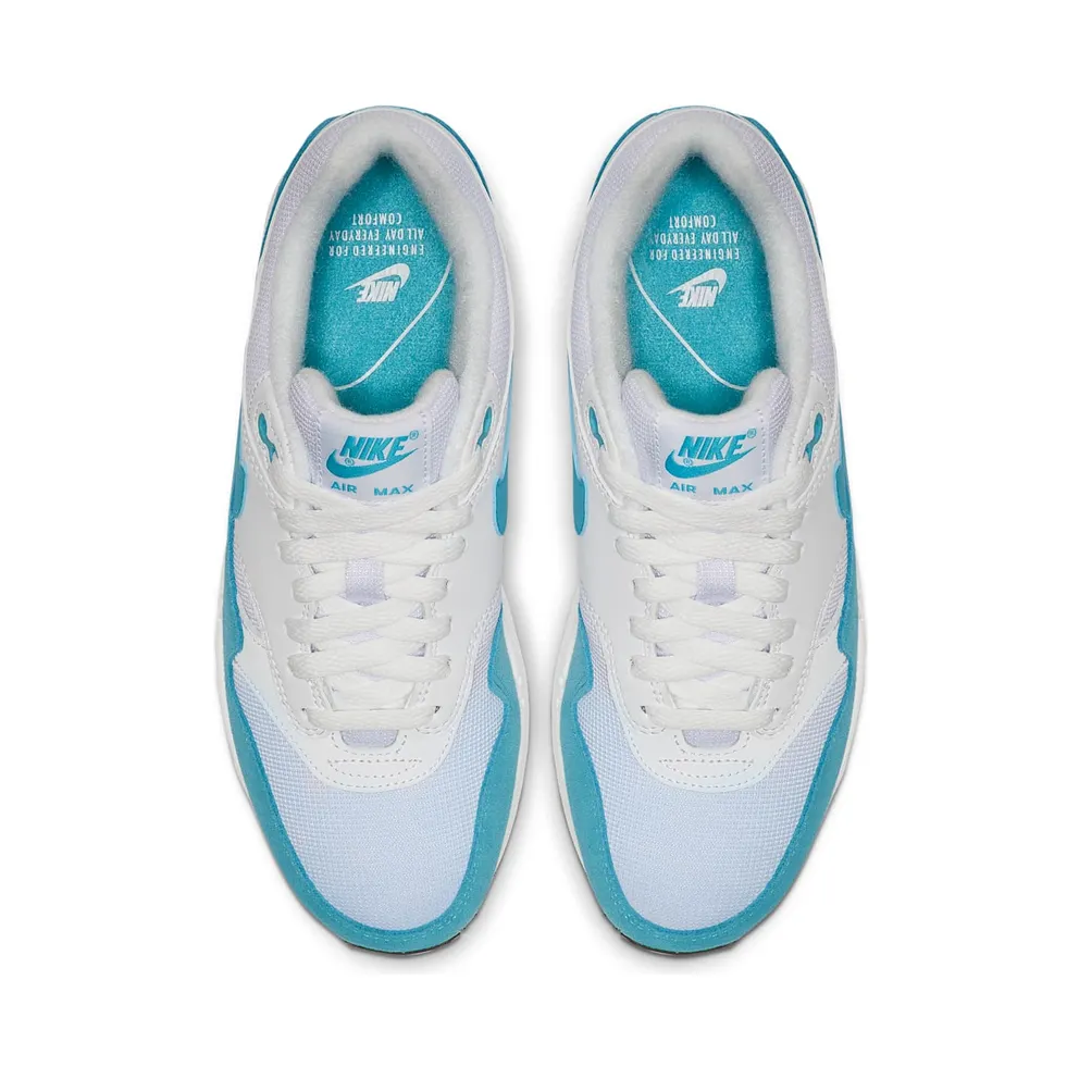Nike Air Max 1 White Light Blue Fury (W) White/Light Blue Fury-Black (319986-117)